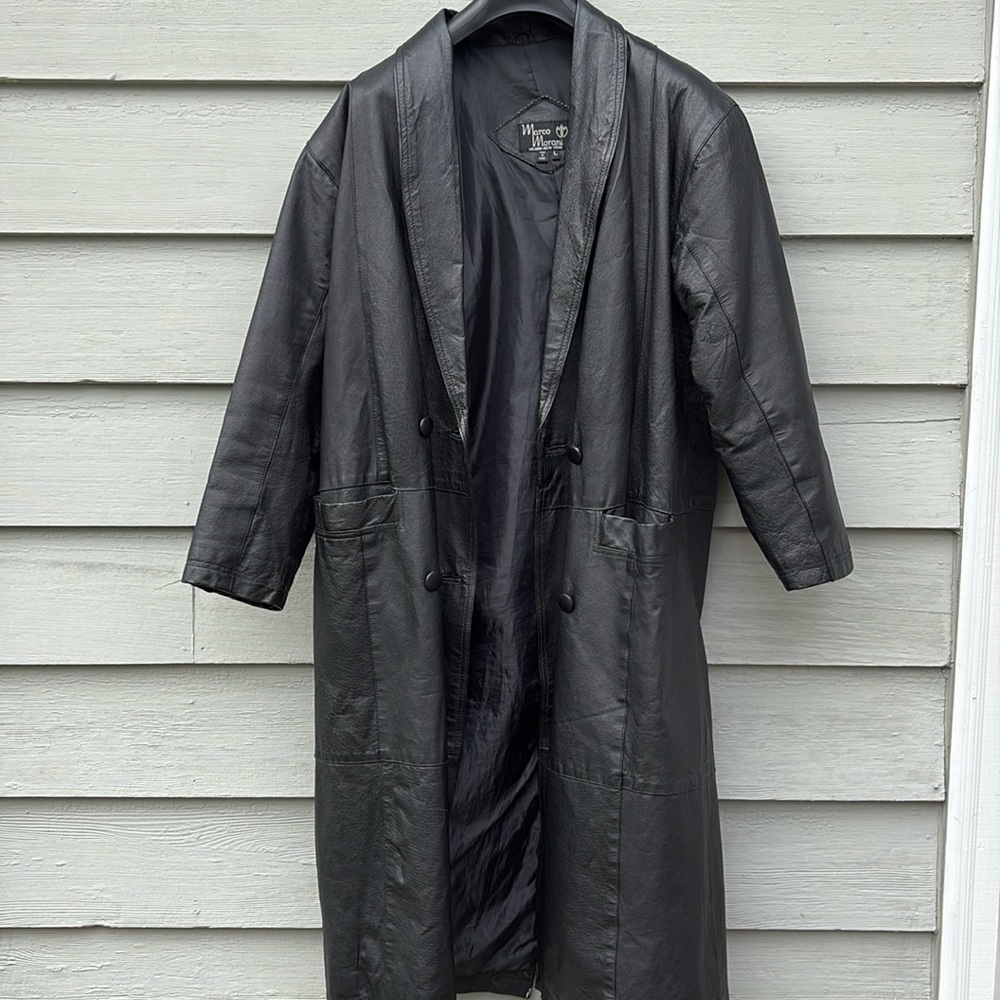 Marco Morani Vintage Leather Trench Coat